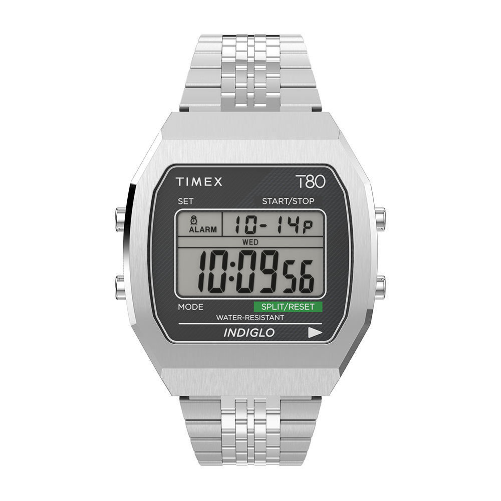 Timex 80 Digital 34mm Stainless Steel Band – Timex Philippines