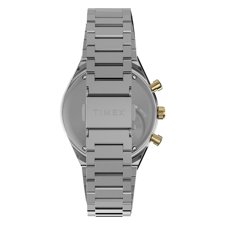 Q Timex Chronograph 40mm Stainless Steel Band