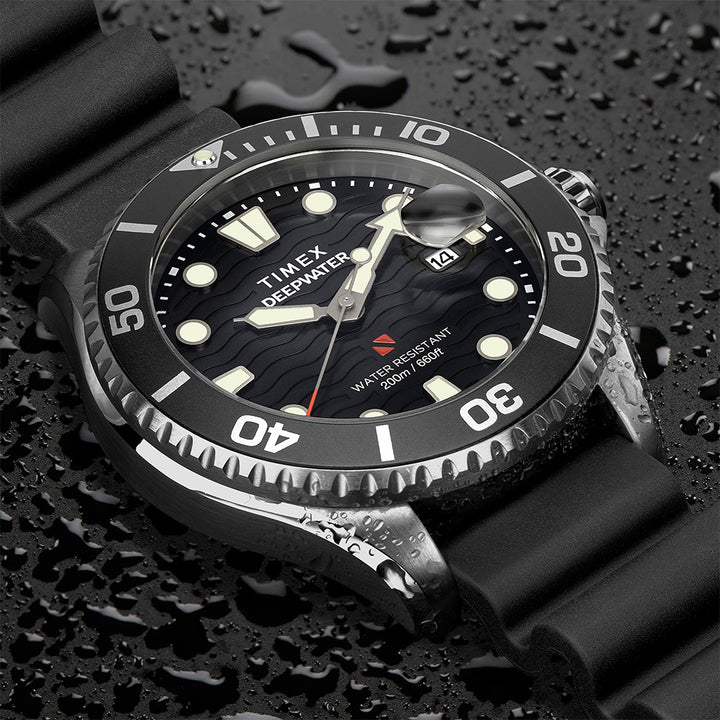 Deepwater Meridian 200 Date 44mm Rubber Band