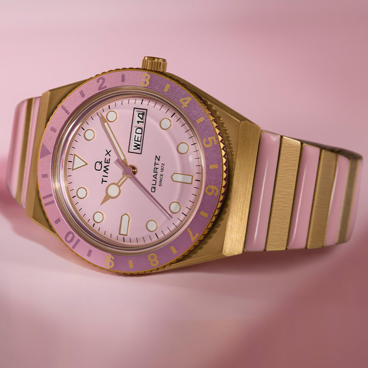 Q Timex® Day-Date 36mm Stainless Steel Band