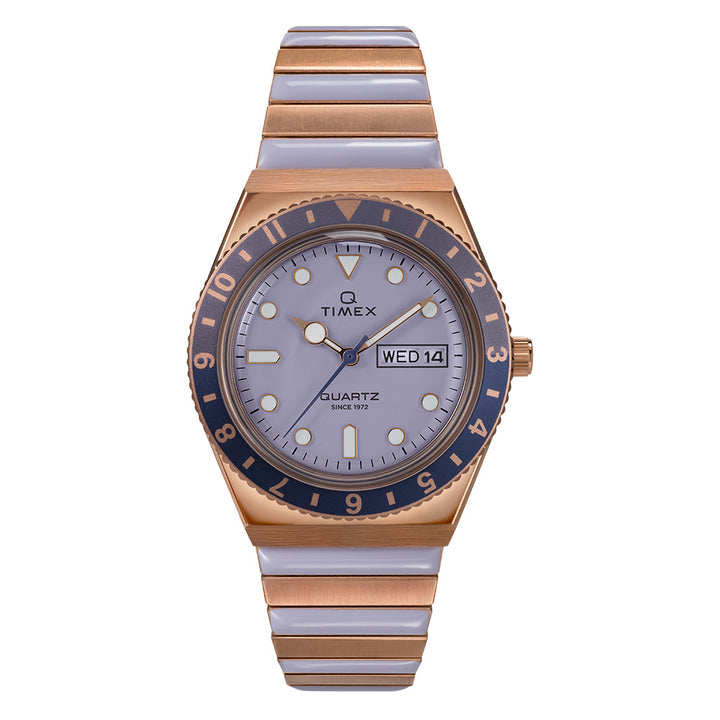 Q Timex® Day-Date 36mm Stainless Steel Band