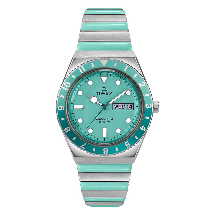 Q Timex® Day-Date 36mm Stainless Steel Band