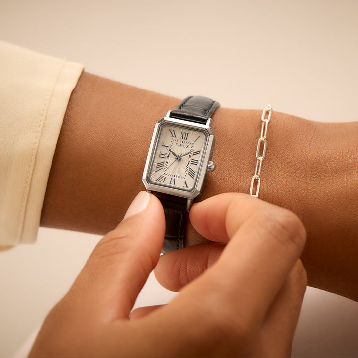 Dress 3-Hand 21mm Leather Band