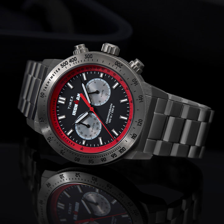 Timex® Ironman® Challenger Chronograph 44mm Stainless Steel Band