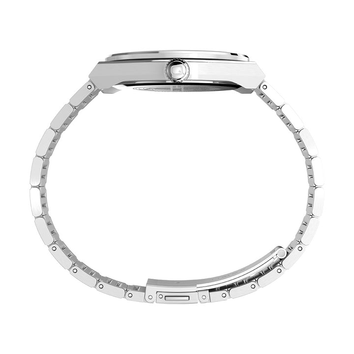 Q Timex Continental  Gmt 39mm Stainless Steel Band