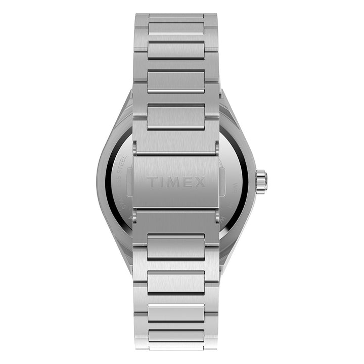 Q Timex Continental  Gmt 39mm Stainless Steel Band