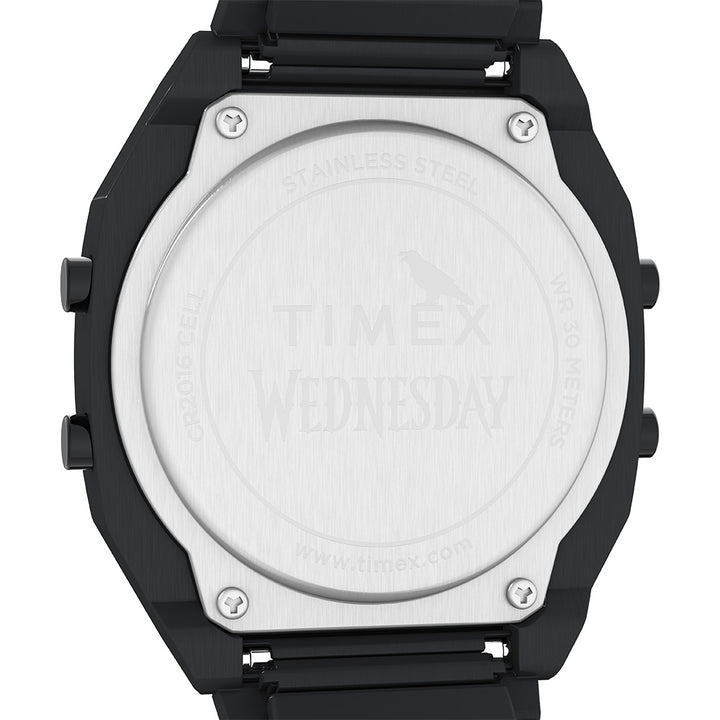 Timex X Wednesday Digital 36mm Stainless Steel Band