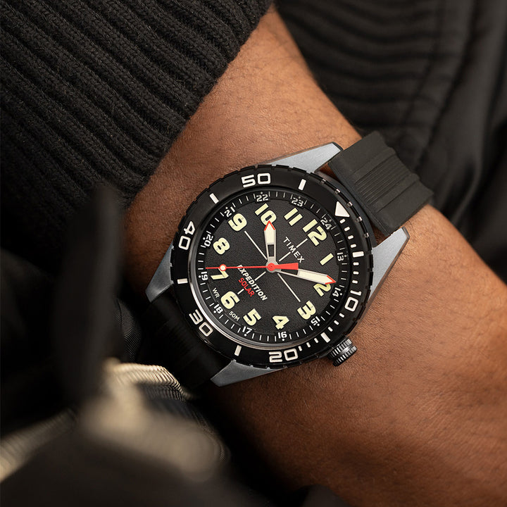 Expedition 3-Hand 43mm Rubber Band