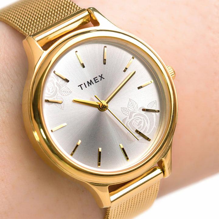 Rosaline 3-Hand 34mm Stainless Steel Band