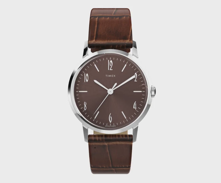 Marlin Hand-wound 34mm Leather Band