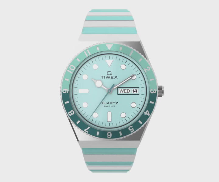 Q Timex® Day-Date 36mm Stainless Steel Band