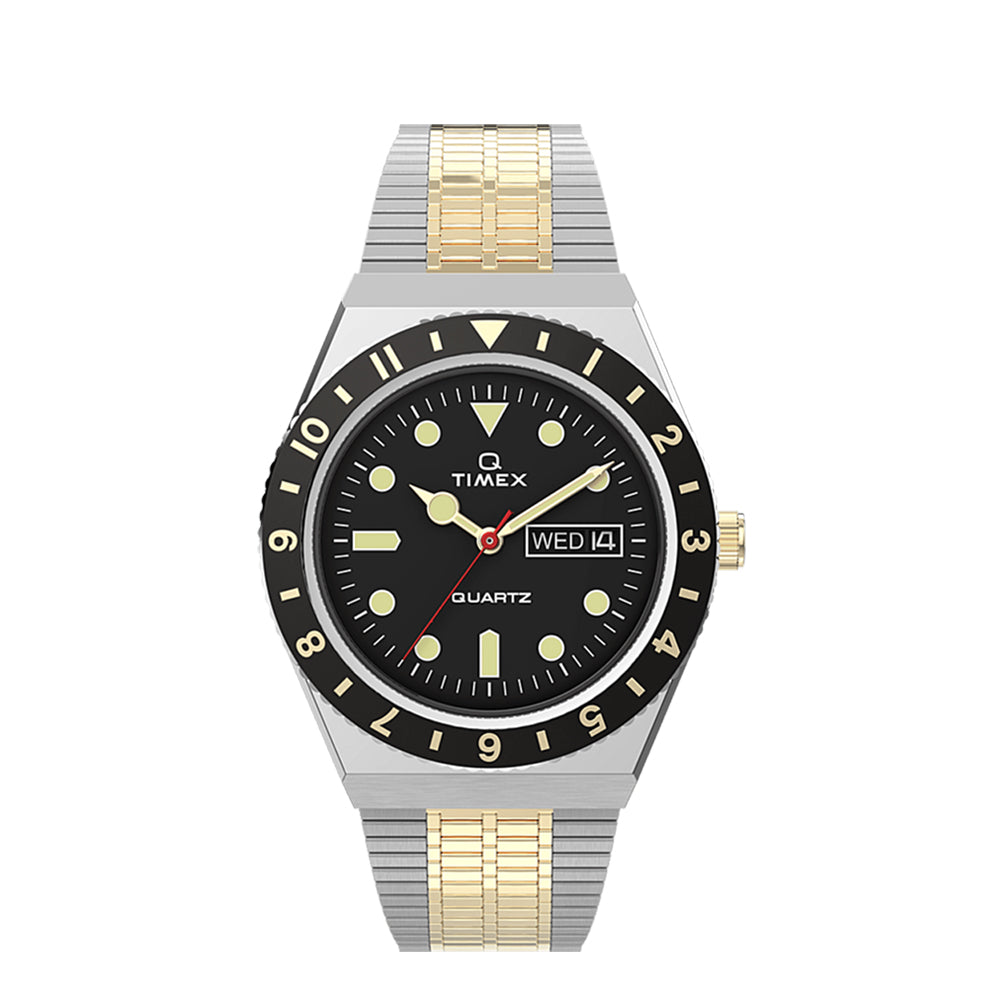 Q Timex Reissue 3-Hand Day Date 38mm Stainless Steel Band
