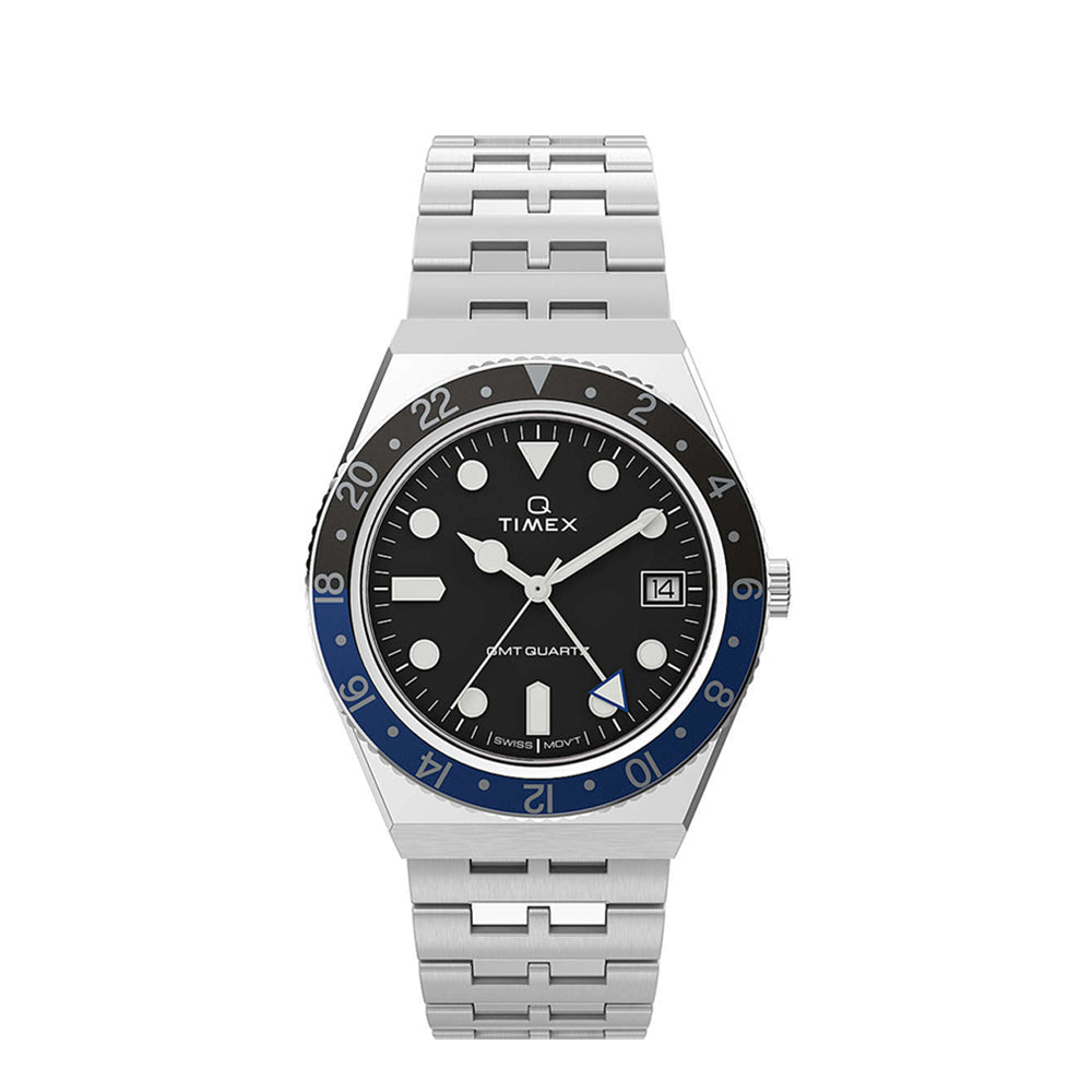 Q Timex Diver GMT 38mm Stainless Steel Band - Main Image