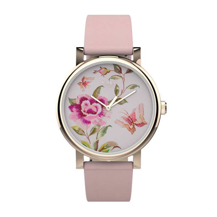 Full Bloom 3-Hand 38mm Leather Band