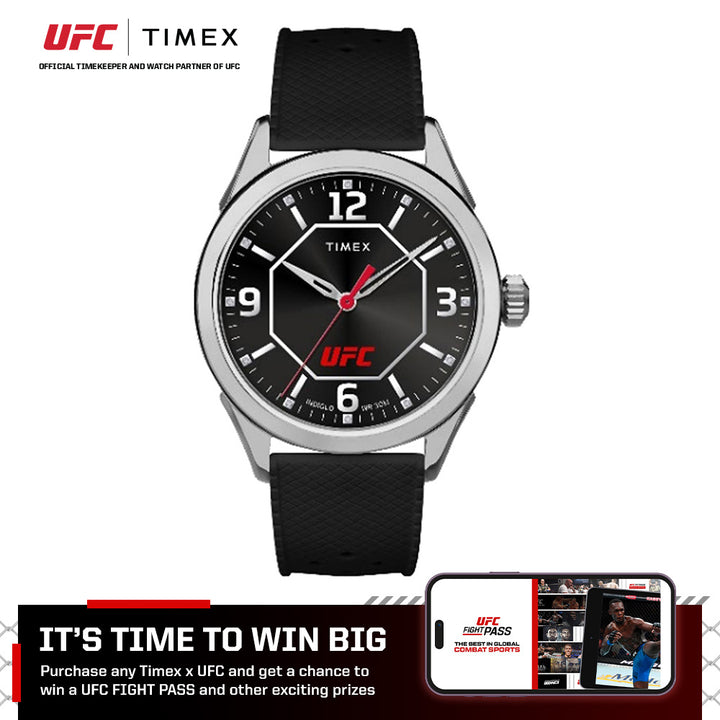 Timex x UFC Athena 3-Hand 40mm Rubber Band