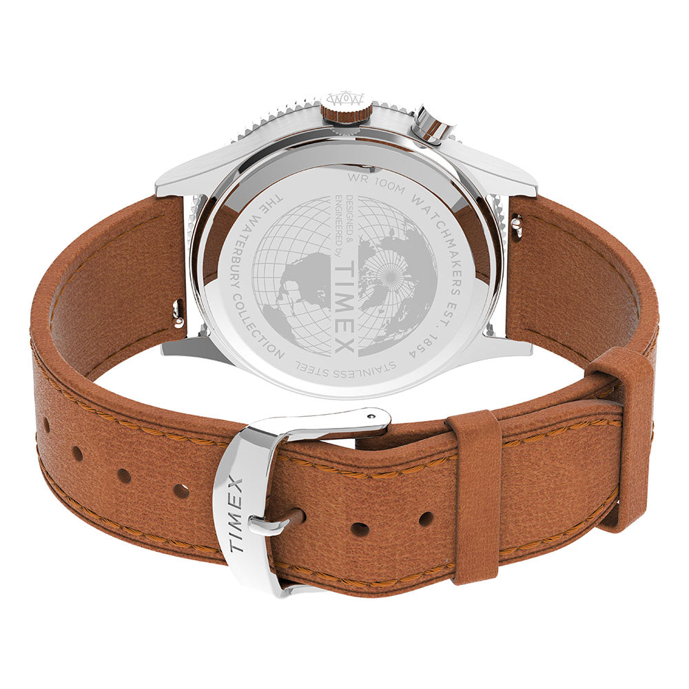 Waterbury Traditional GMT Date 39mm Leather Band