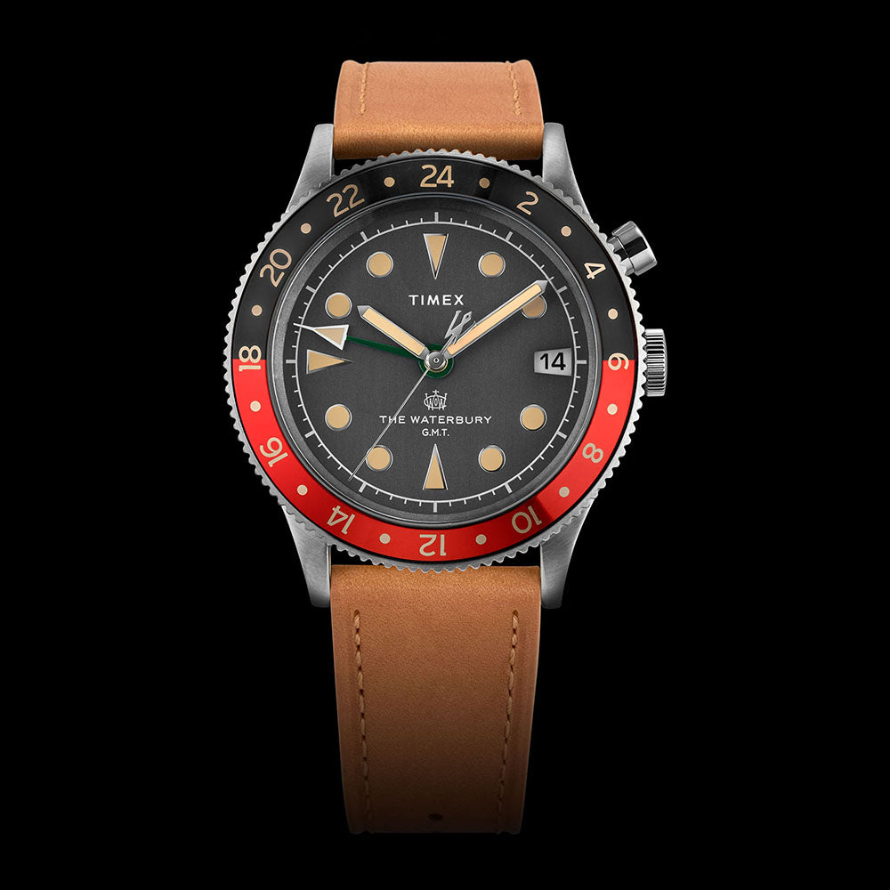 Waterbury Traditional GMT Date 39mm Leather Band