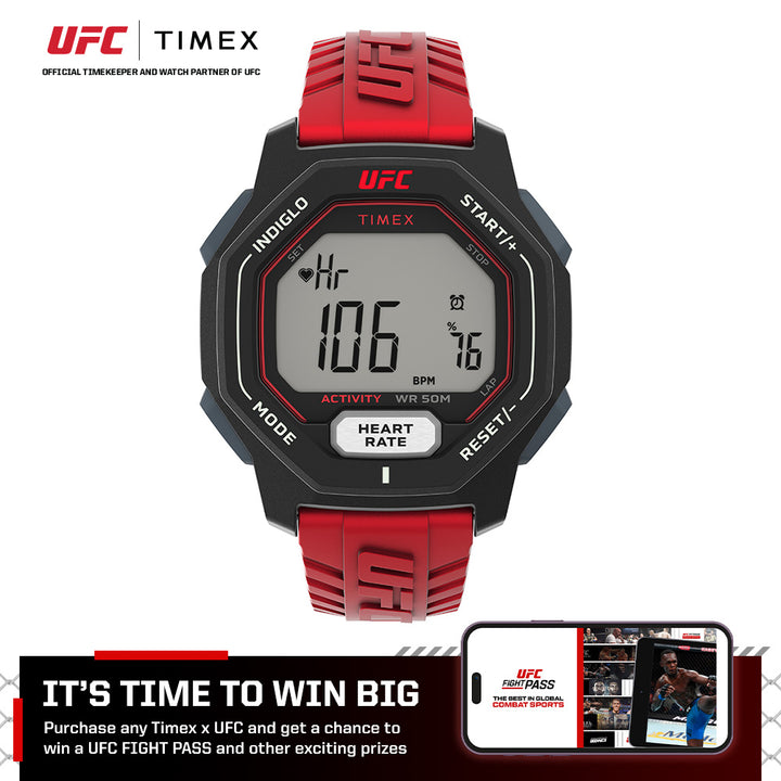 Timex Ufc Spark Digital 46mm Resin Band