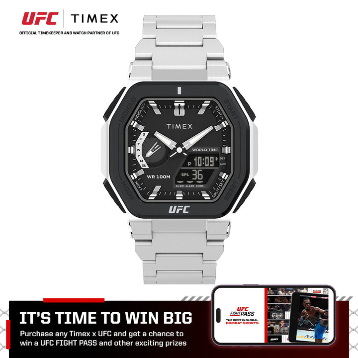 Timex Ufc Colossus Multifunction 45mm Stainless Steel Band