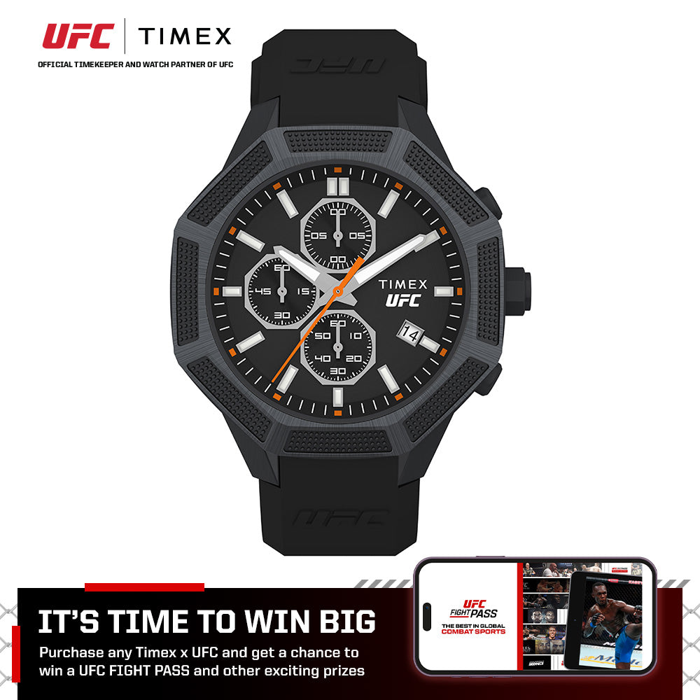 Timex Ufc King Multifunction 45mm Rubber Band