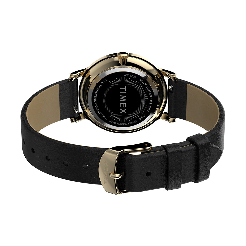 Transcend 3-Hand 34mm Leather Band