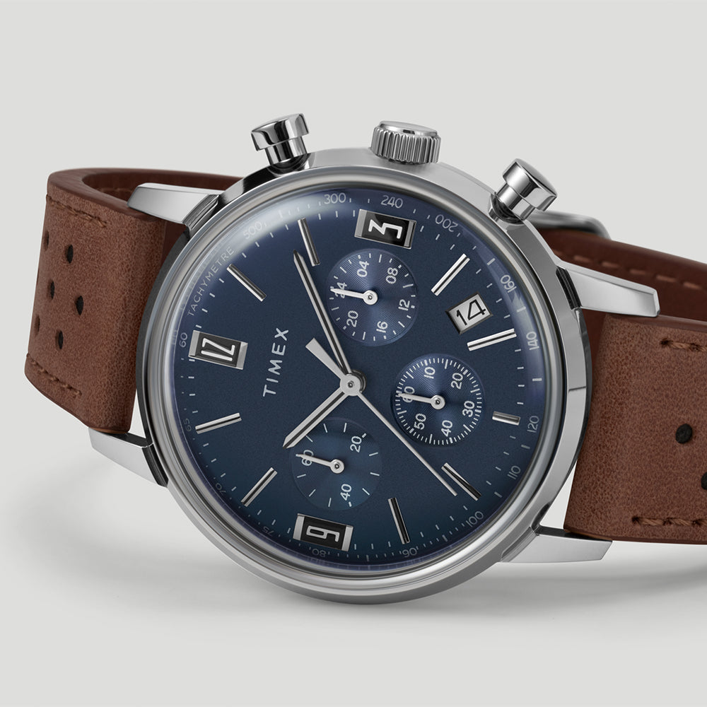 Marlin Quartz Chronograph 40mm Leather Band