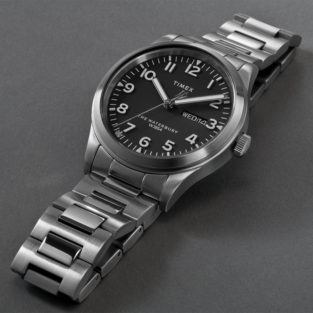 Waterbury Traditional Day-Date 39mm Stainless Steel Band – Timex