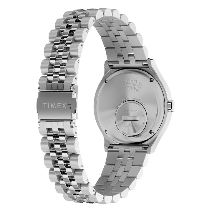 Q Timex Day-Date 38mm Stainless Steel Band