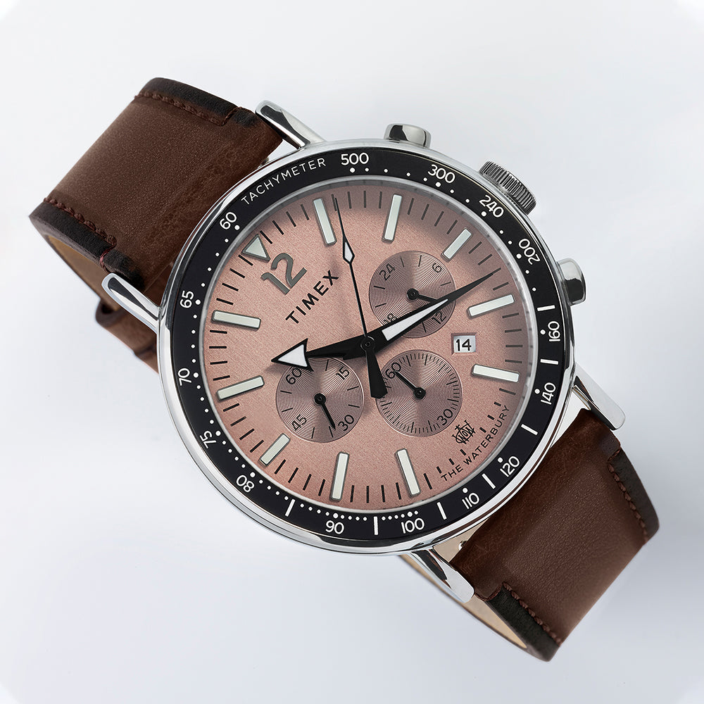 Waterbury Chronograph 43mm Leather Band