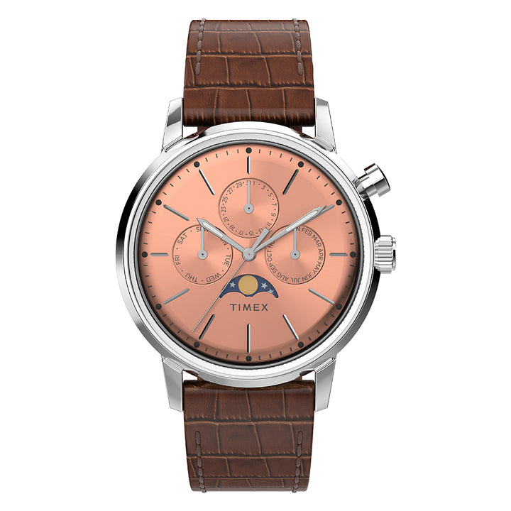 Marlin Moon Phase Multifunction 40mm Leather Band