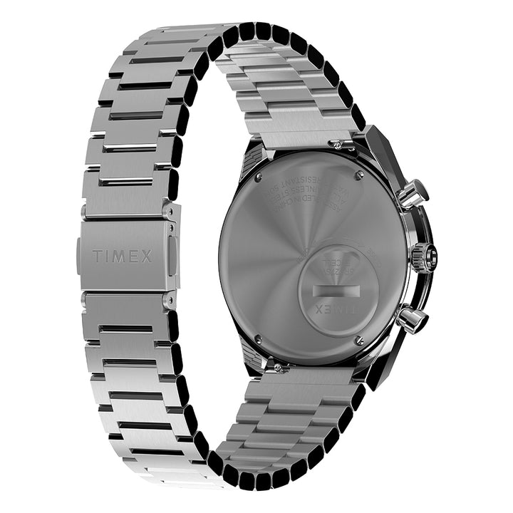 Q Timex Chronograph 40mm Stainless Steel Band