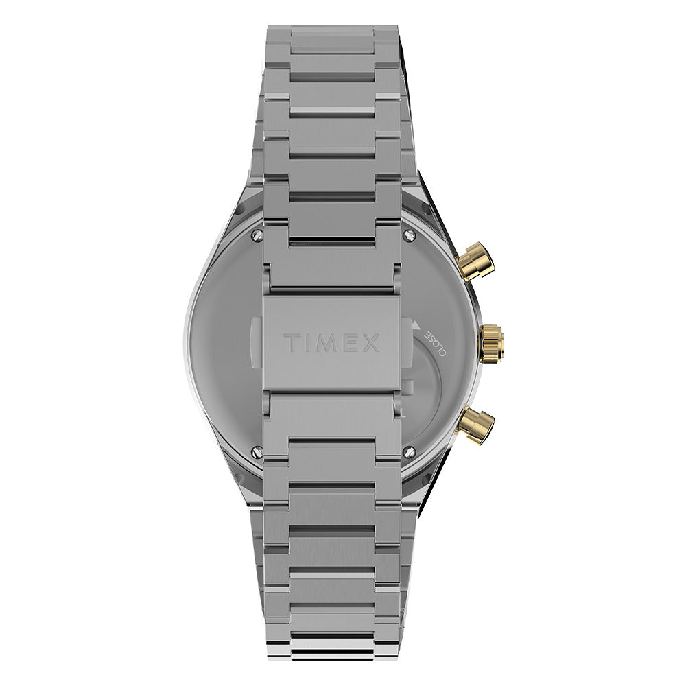 Q Timex Chronograph 40mm Stainless Steel Band