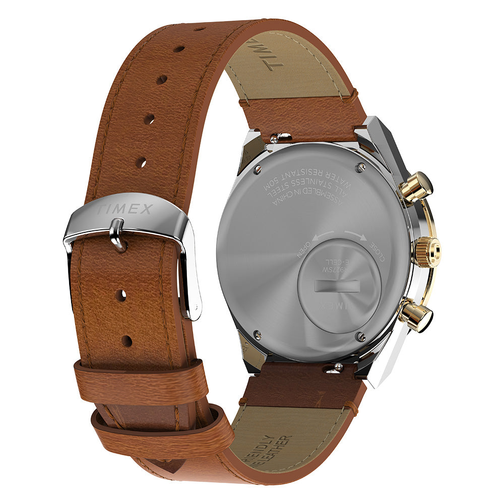 Q Timex Chronograph 40mm Leather Band - Main Image