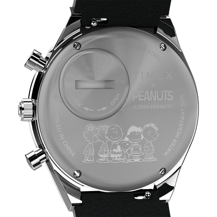 Q Timex x Peanuts Chronograph 40mm Leather Band