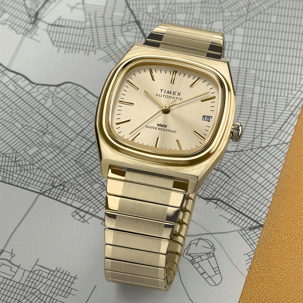 Timex Automatic 1983 E Line Reissue Automatic 34mm Stainless Steel Band