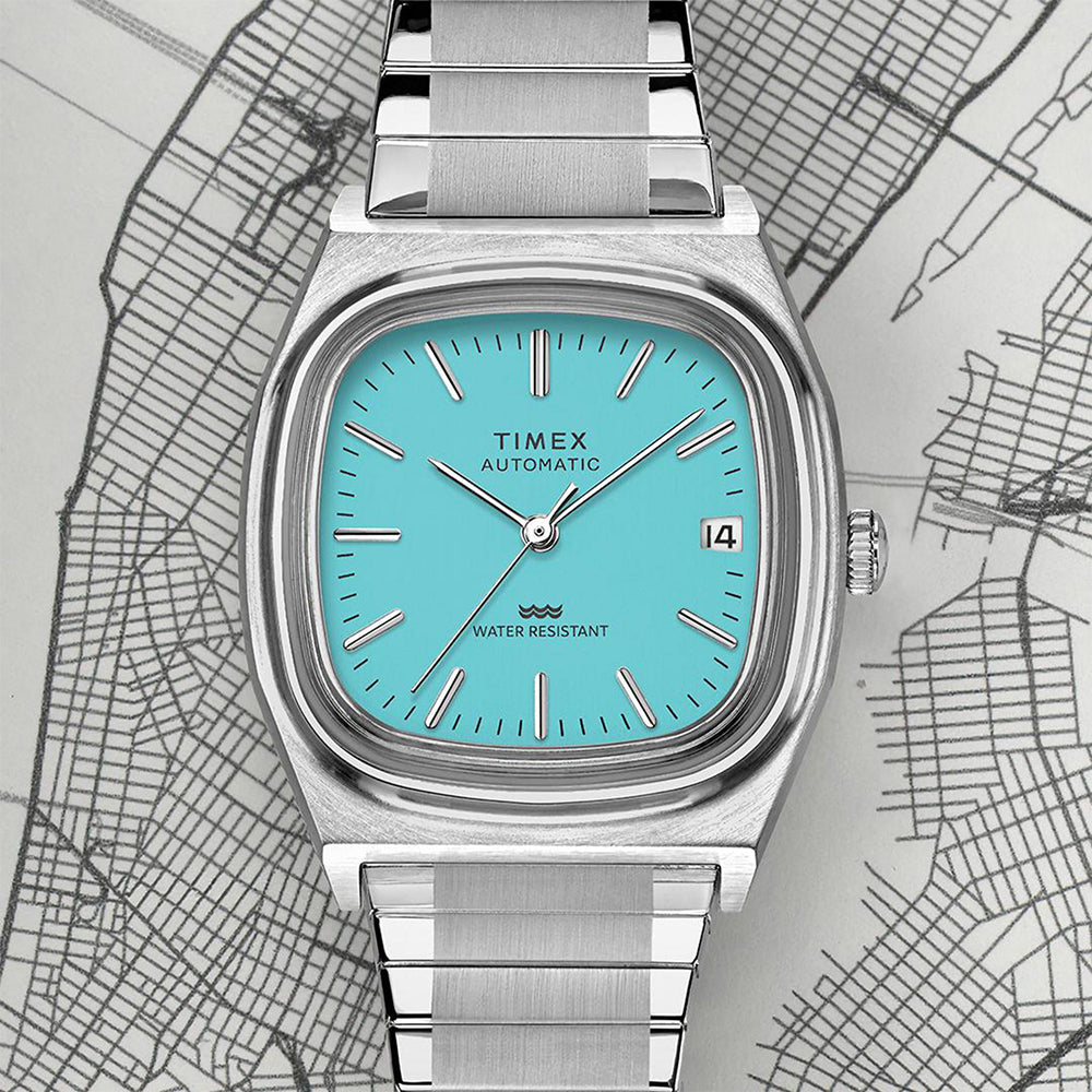 Timex Automatic 1983 E Line Reissue Automatic 34mm Stainless Steel Band