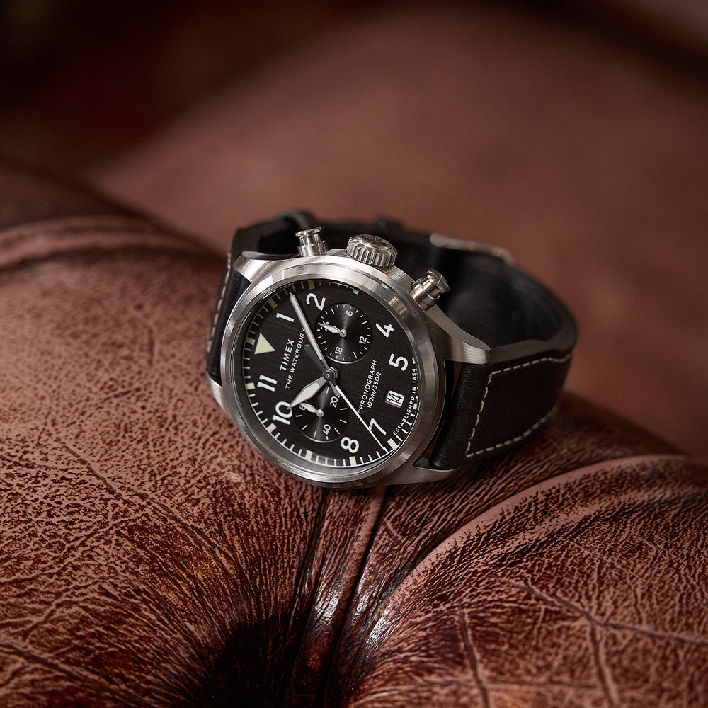 Waterbury Ace Chronograph 41mm Leather Band