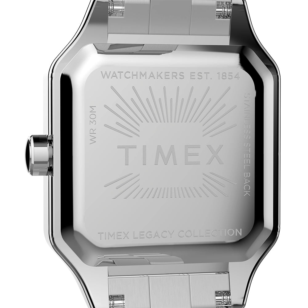 Legacy Square 2-Hand 23mm Stainless Steel Band