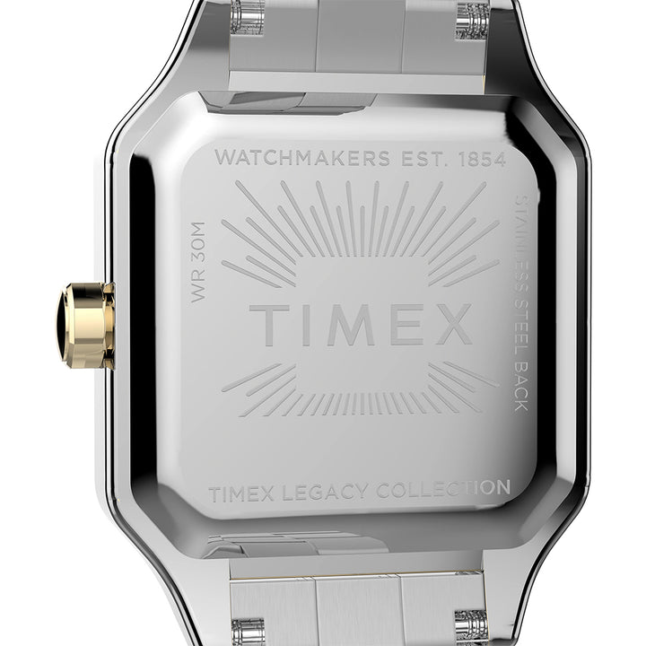 Legacy Square 2-Hand 23mm Stainless Steel Band