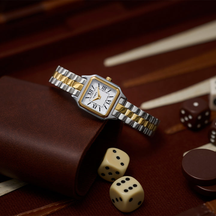 Legacy Square 2-Hand 23mm Stainless Steel Band