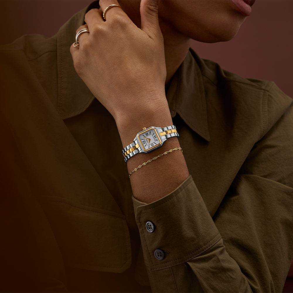 Legacy Square 2-Hand 23mm Stainless Steel Band