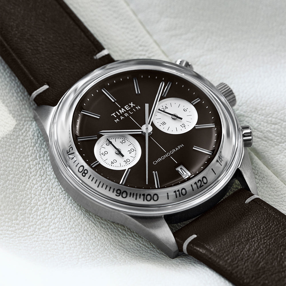 Marlin Jet Quartz Chronograph 40mm Leather Band
