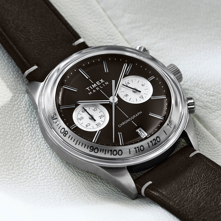 Marlin Jet Quartz Chronograph 40mm Leather Band
