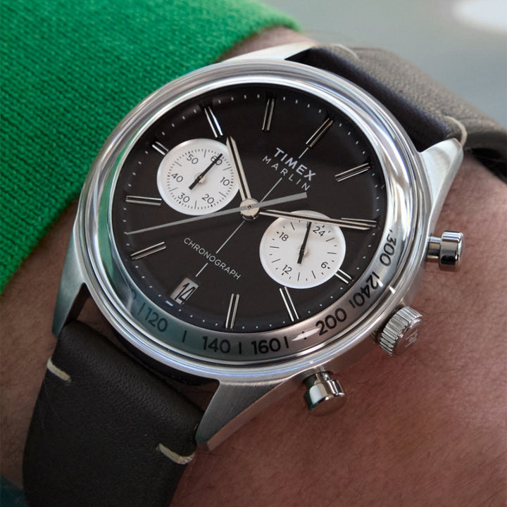 Marlin Jet Quartz Chronograph 40mm Leather Band