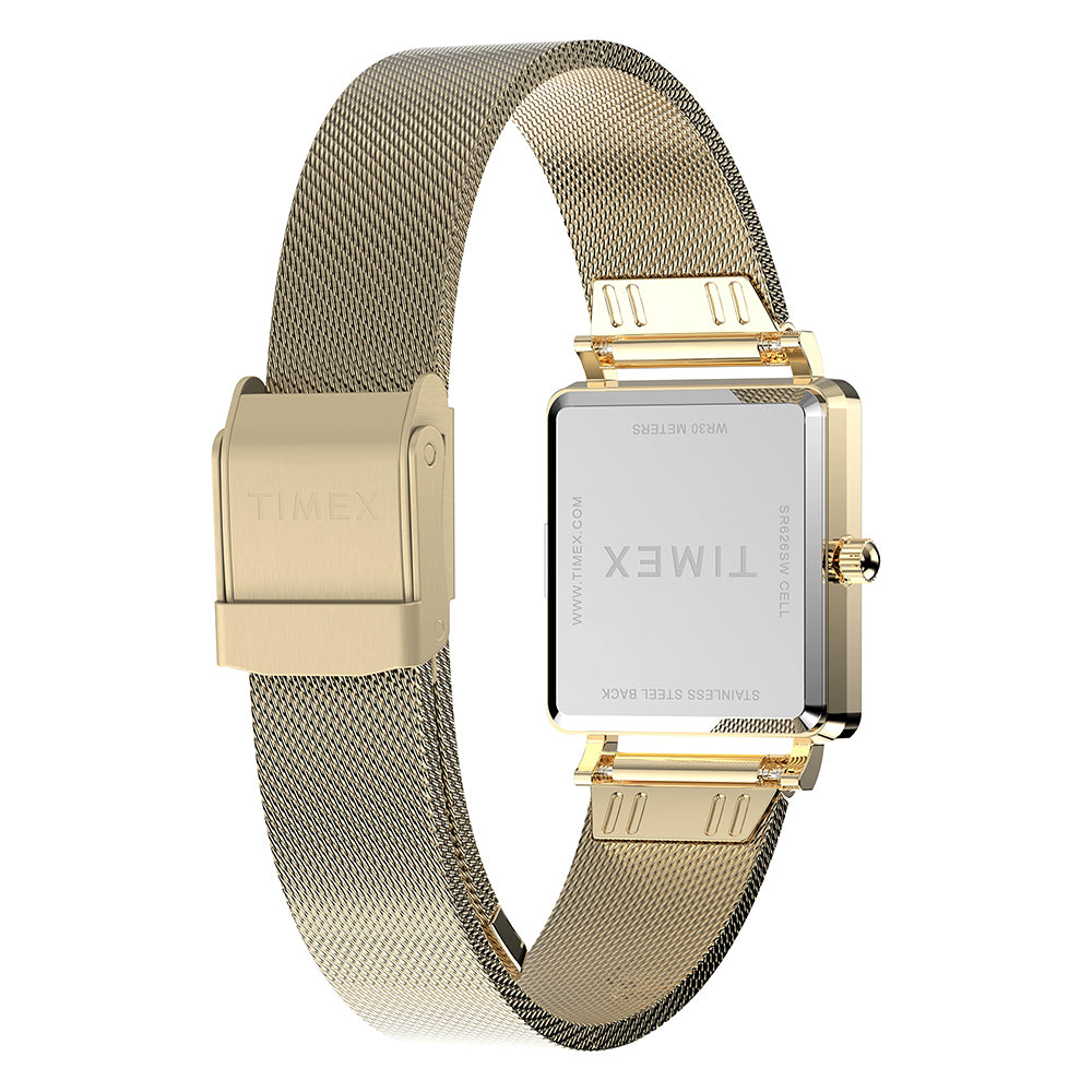 Transcend Rectangle 3-Hand 22mm Stainless Steel Band