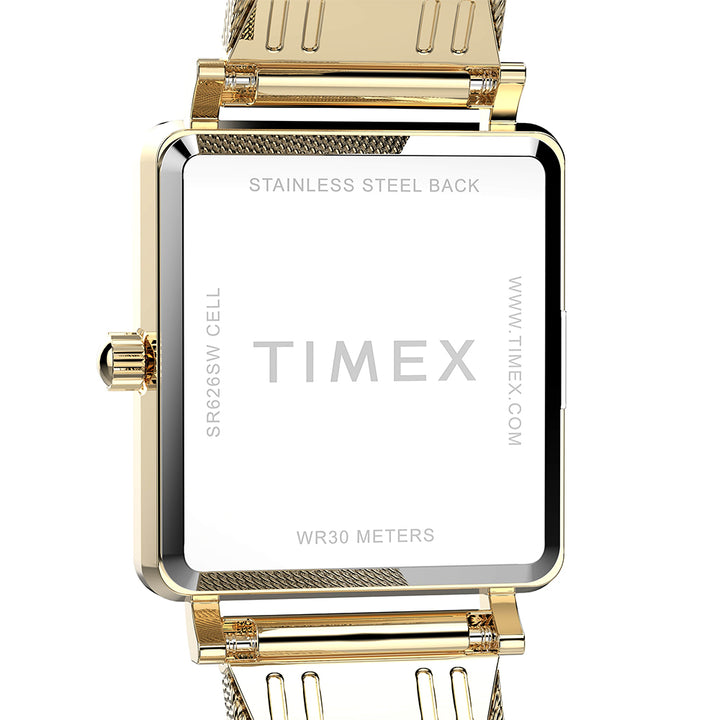 Transcend Rectangle 3-Hand 22mm Stainless Steel Band