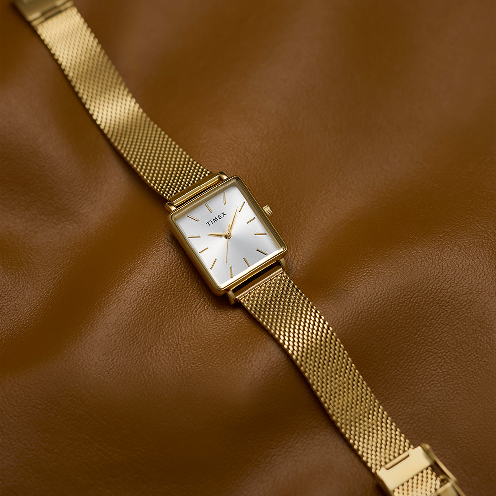 Transcend Rectangle 3-Hand 22mm Stainless Steel Band