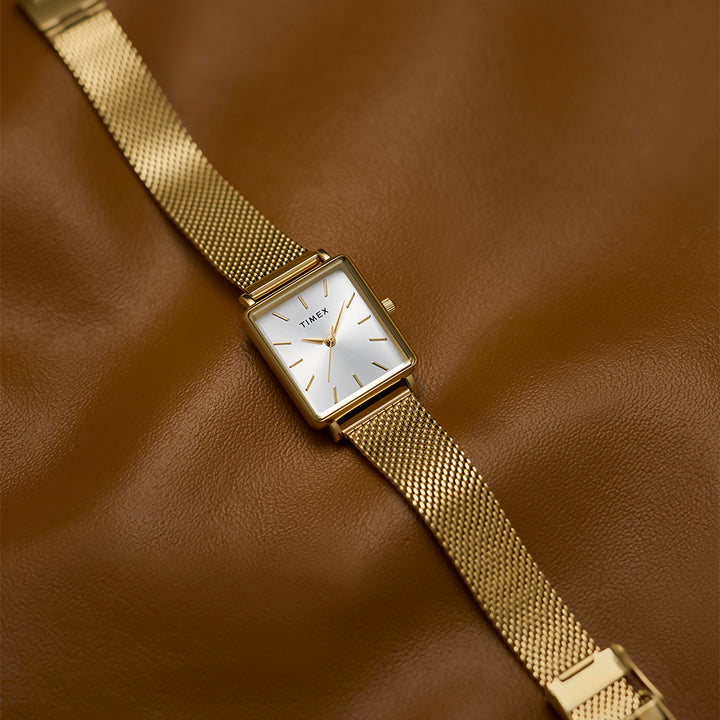 Transcend Rectangle 3-Hand 22mm Stainless Steel Band