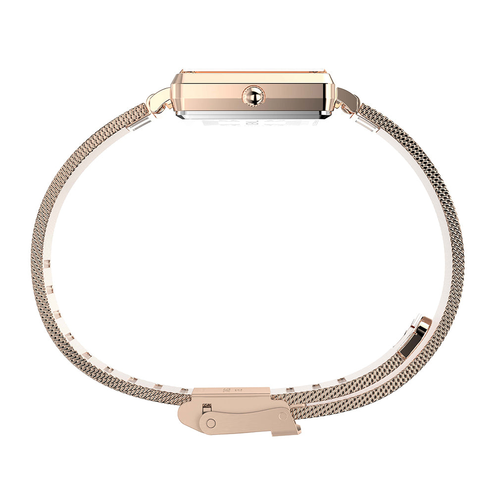 Transcend Rectangle 3-Hand 22mm Stainless Steel Band