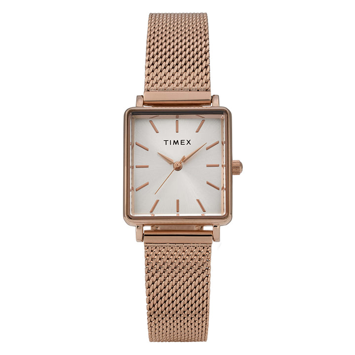 Transcend Rectangle 3-Hand 22mm Stainless Steel Band